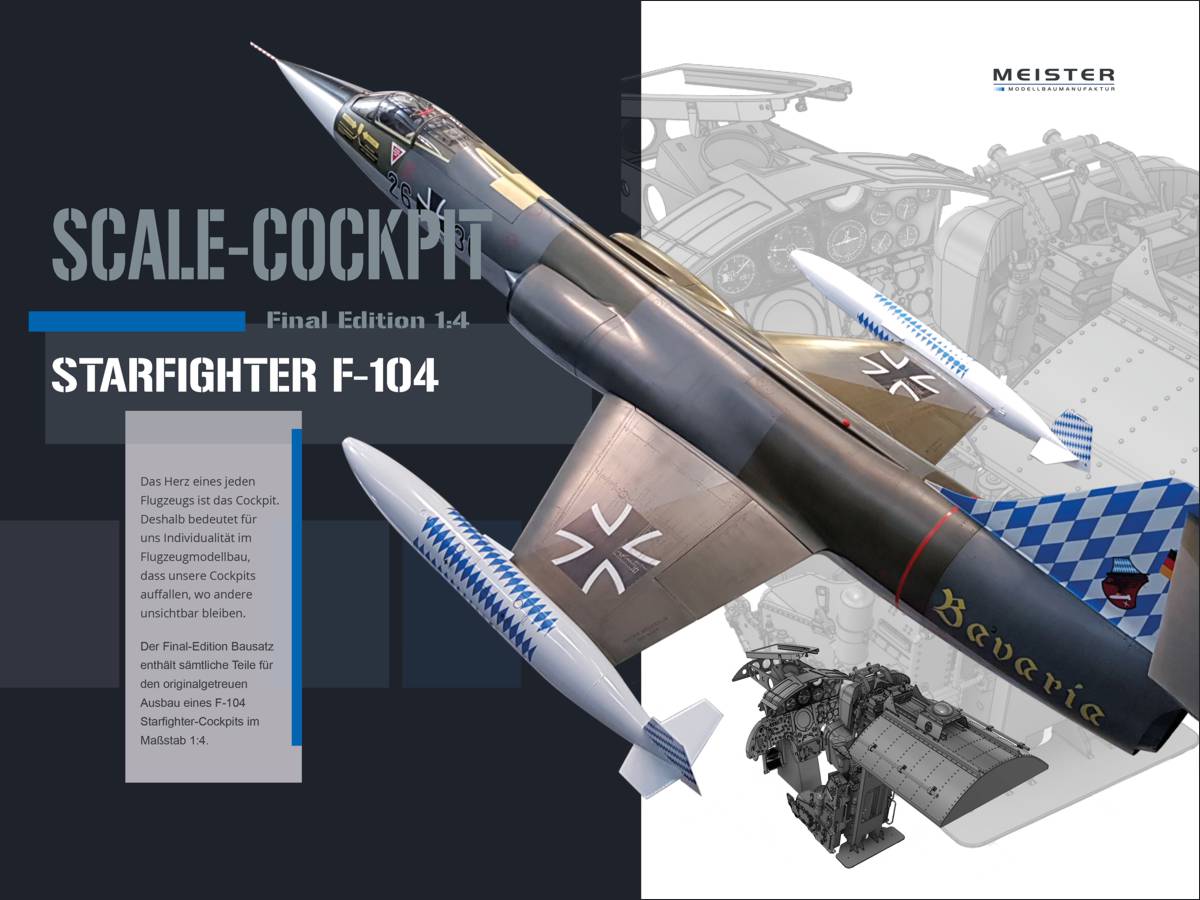 Scale-Cockpits-Starfighter F-104 RC Modell 1:4 Modellbausevice